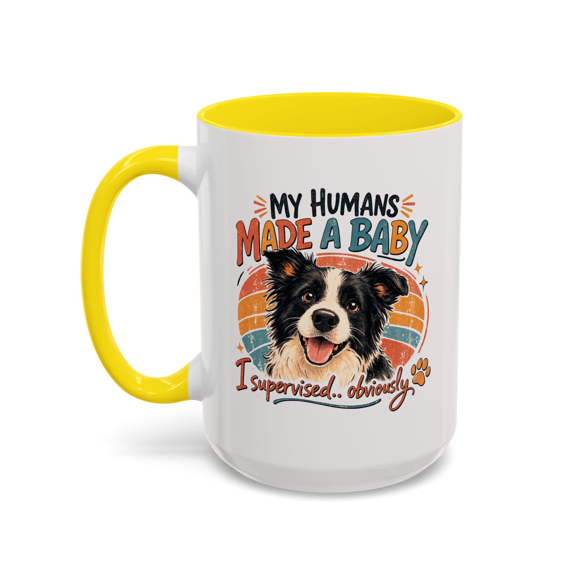 Accent Coffee Mug — Personalized "Pregnancy Announcement" Coffee Mug