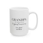Grandpa happiest memories personalized ceramic mug — birthday or Father's Day gift