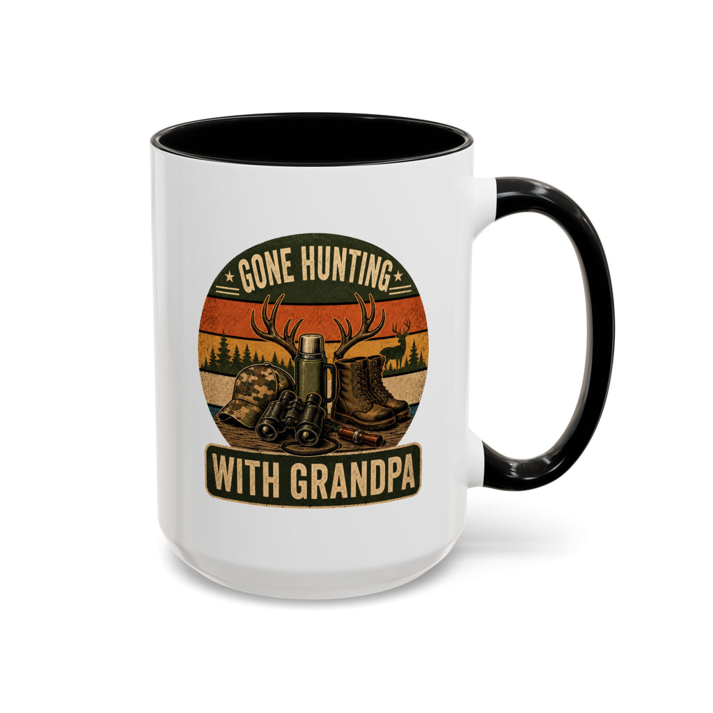 Gone Hunting With Grandpa Mug — Personalized Gift for Grandpa