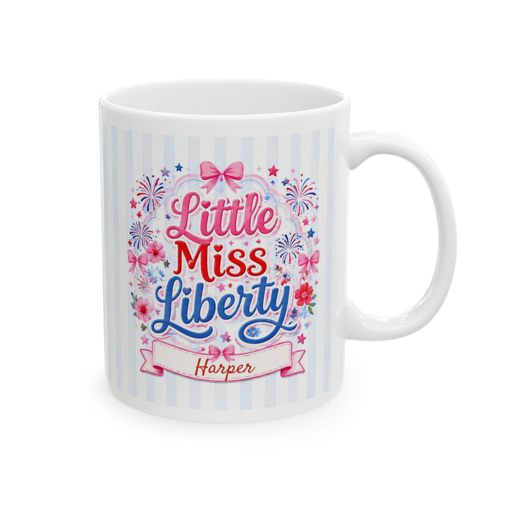 Personalized 4th of July Mug for Girls — Custom Name