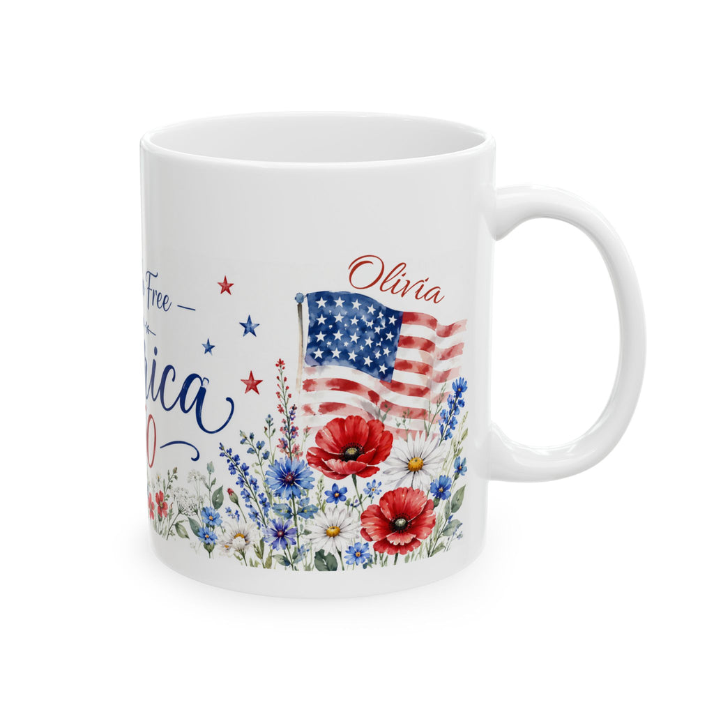 America 250 Mug — Land of the Free Patriotic Gift
