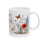 Home of the Brave personalized mug lifestyle — Independence Day gift for mom or grandma