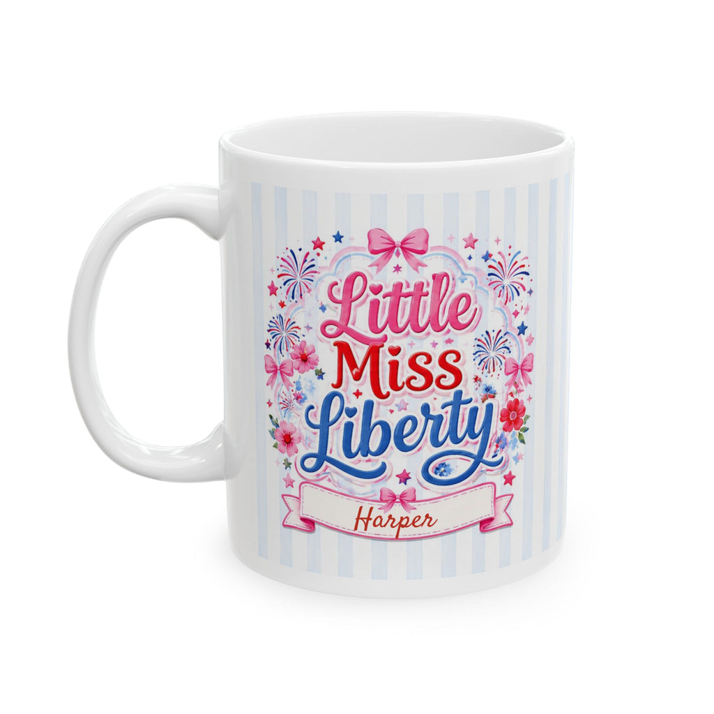 Personalized 4th of July Mug for Girls — Custom Name