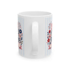 Custom name mama mug 11oz — patriotic 4th of July gift for mom or grandma