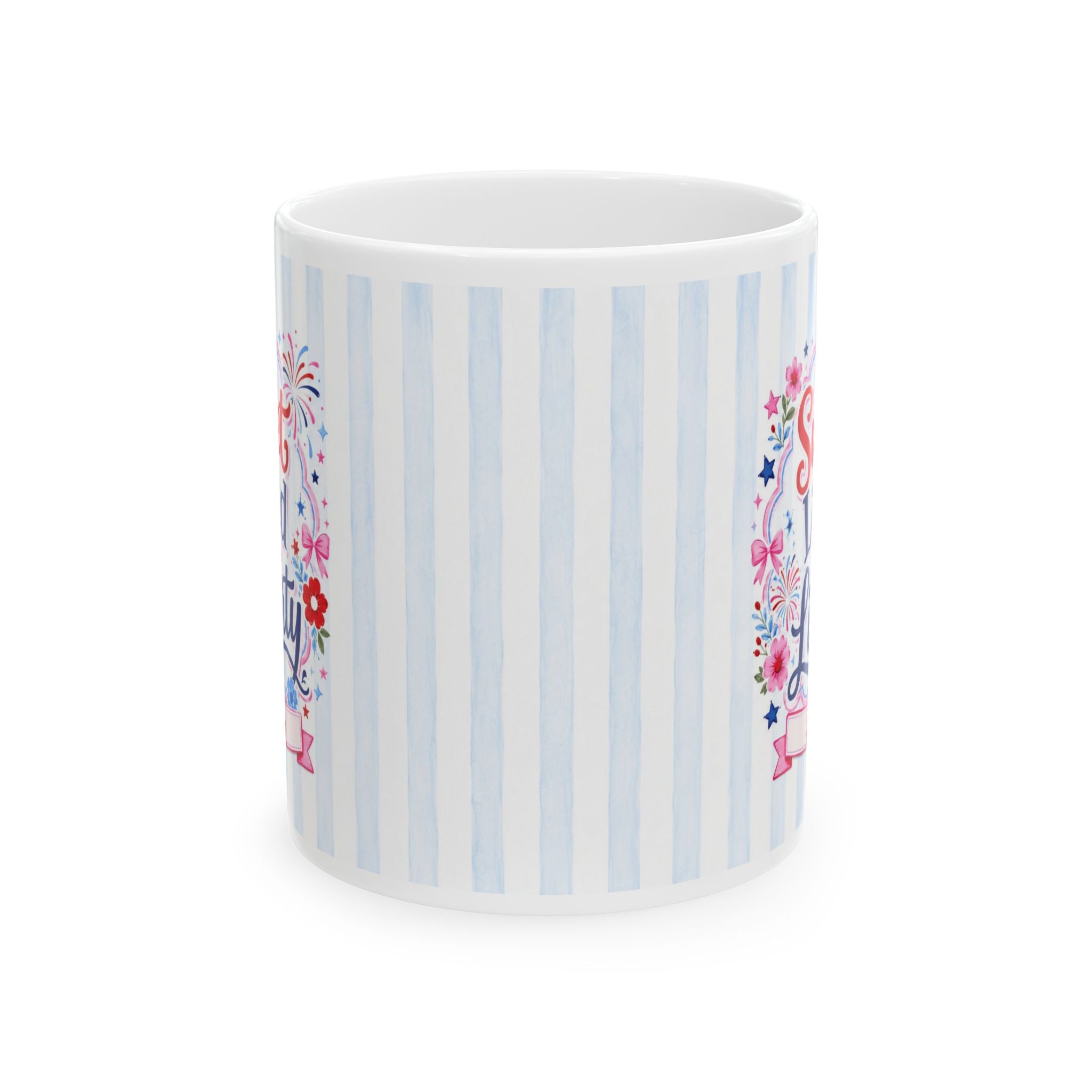 Sweet Land of Liberty Mug — Coquette 4th of July Gift, Personalized Name