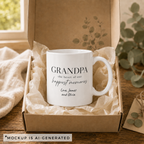 Personalized grandpa mug — heartfelt gift for grandfather from grandkids