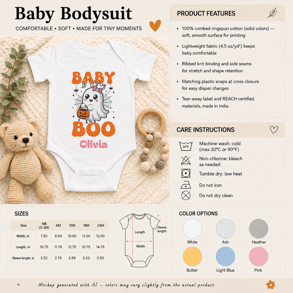 Baby is My Boo Halloween Onesie — Personalized Baby Bodysuit