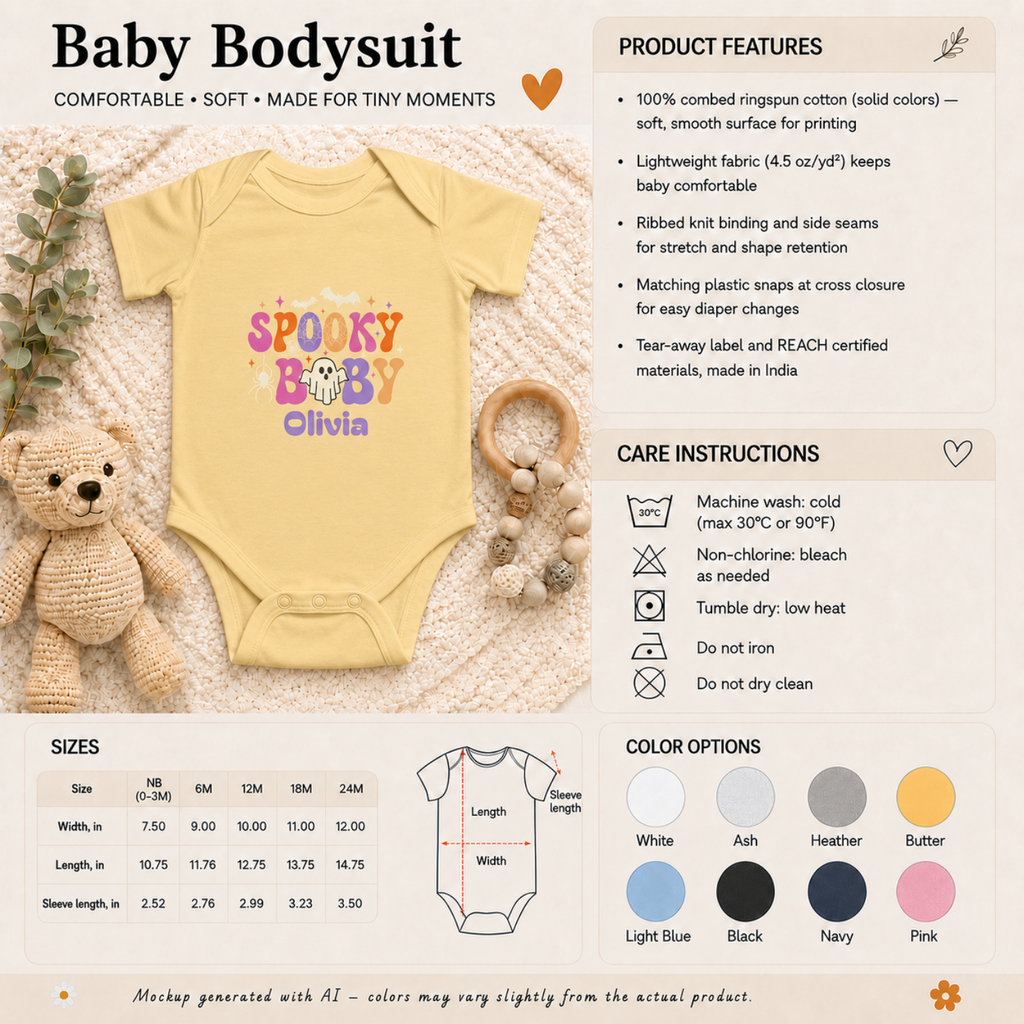 Spooky Baby Halloween Onesie — Personalized Baby Bodysuit