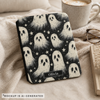 Personalized Vintage Ghost Kindle Case — Black Halloween Kindle Cover