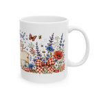 Personalized 4th of July gift mug — full wrap watercolor patriotic design