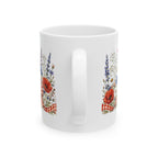 Independence Day personalized ceramic mug 11oz — custom name gift for her, mom or grandma