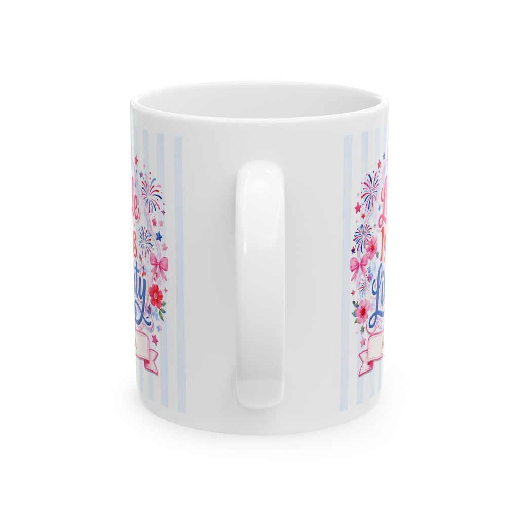 Personalized 4th of July Mug for Girls — Custom Name