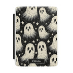 Personalized Vintage Ghost Kindle Case — Black Halloween Kindle Cover