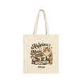 P044 Maine Coon Tote Bag – "Happiness is a Maine Coon on Your Lap" Canvas Shopper