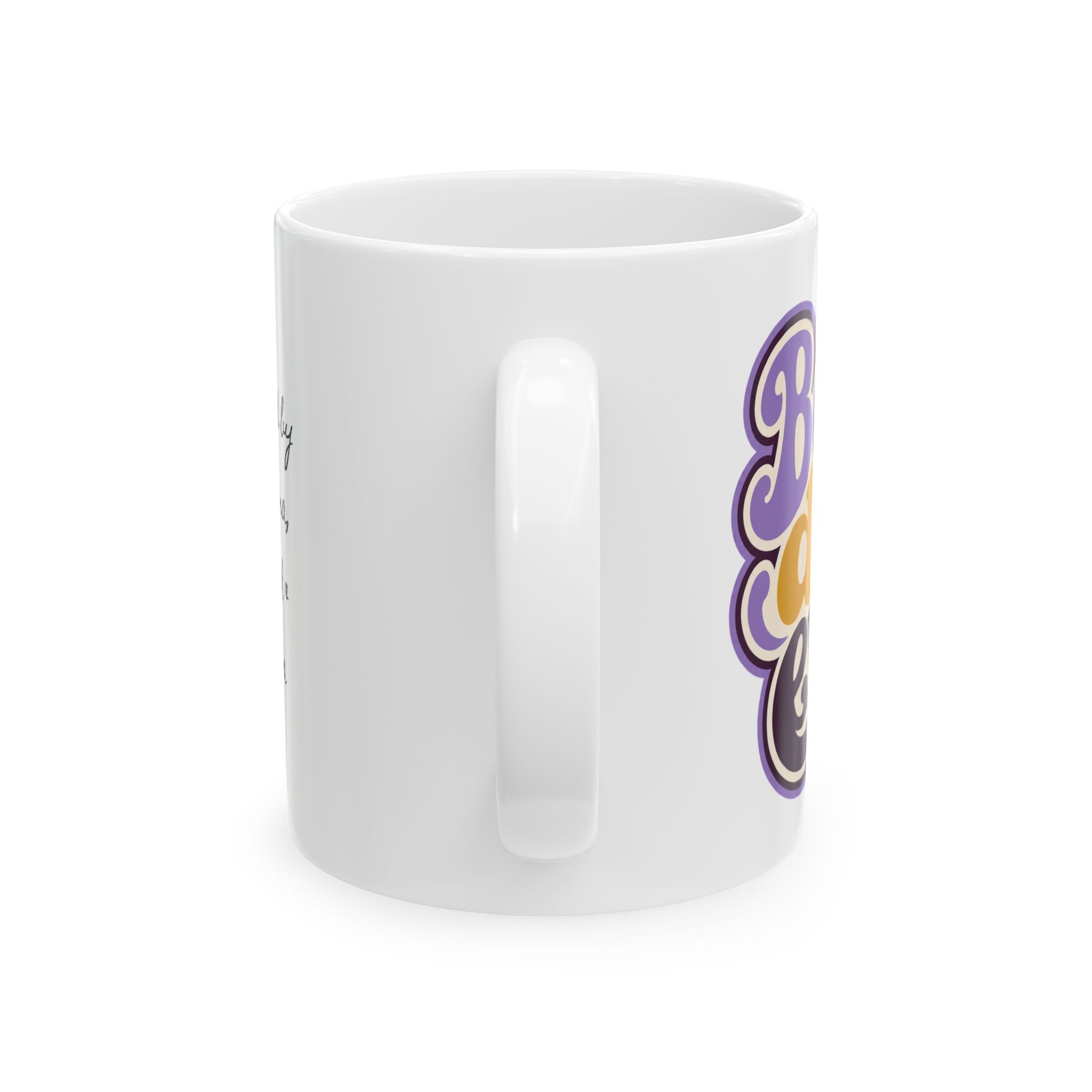 Best Dad Ever mug in home setting — bold groovy gift for dad's birthday or Father's Day