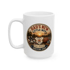 Dads New Little MVP mug in home setting - unique pregnancy reveal keepsake gift for sports loving father