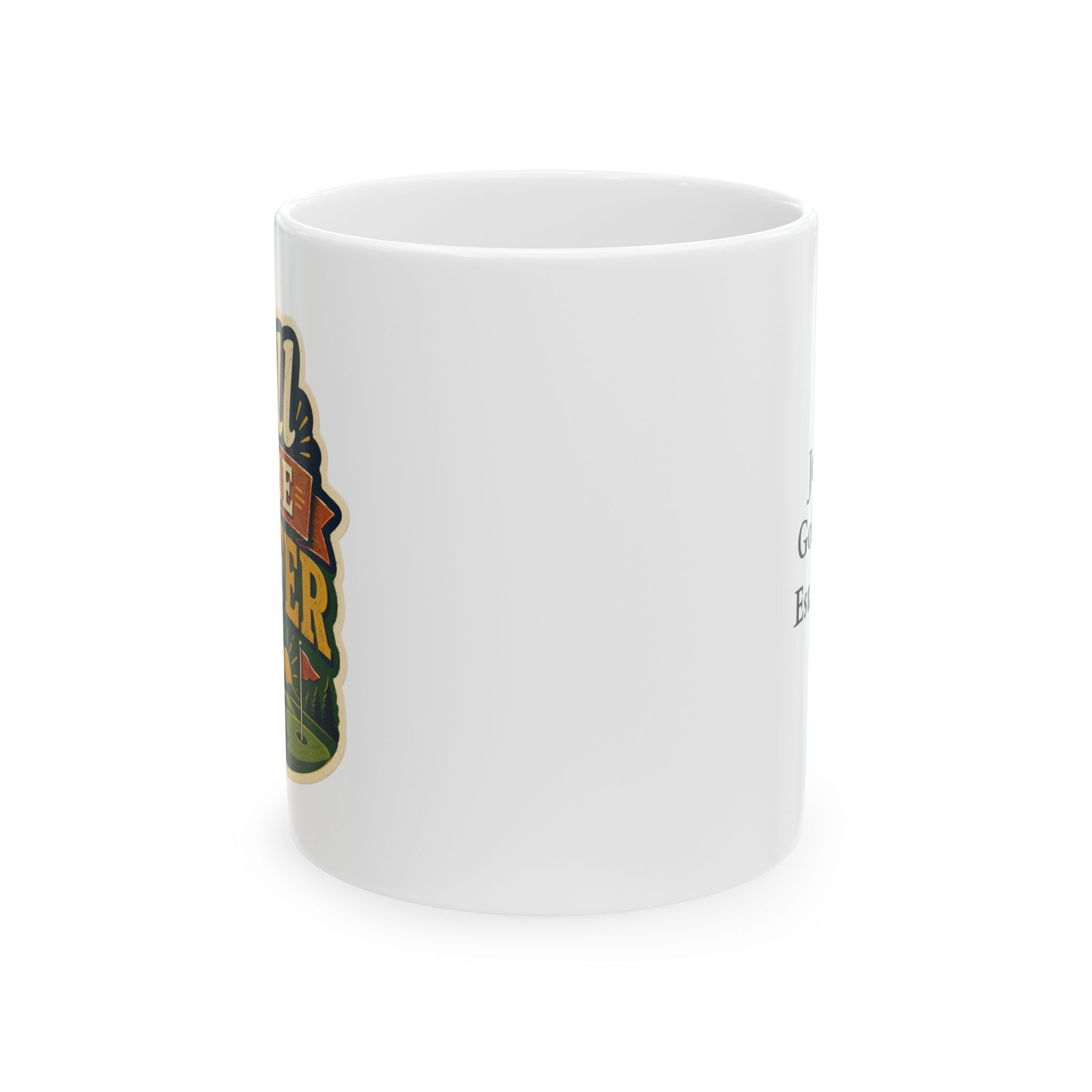 Full Time Golfer 11oz mug - retro badge design perfect for fathers day or birthday