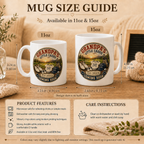 Grandpas Little Caddie pregnancy mug left side view - Coming Soon ceramic mug gift for new grandpa golfer