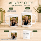 Personalized grandpa mug in home setting - meaningful keepsake gift from grandkids