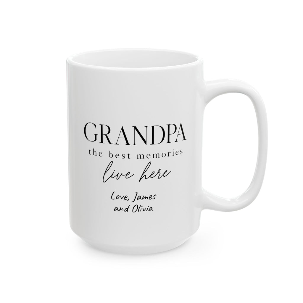 Personalized grandpa mug packaged and ready to ship - custom ceramic keepsake from grandchildren