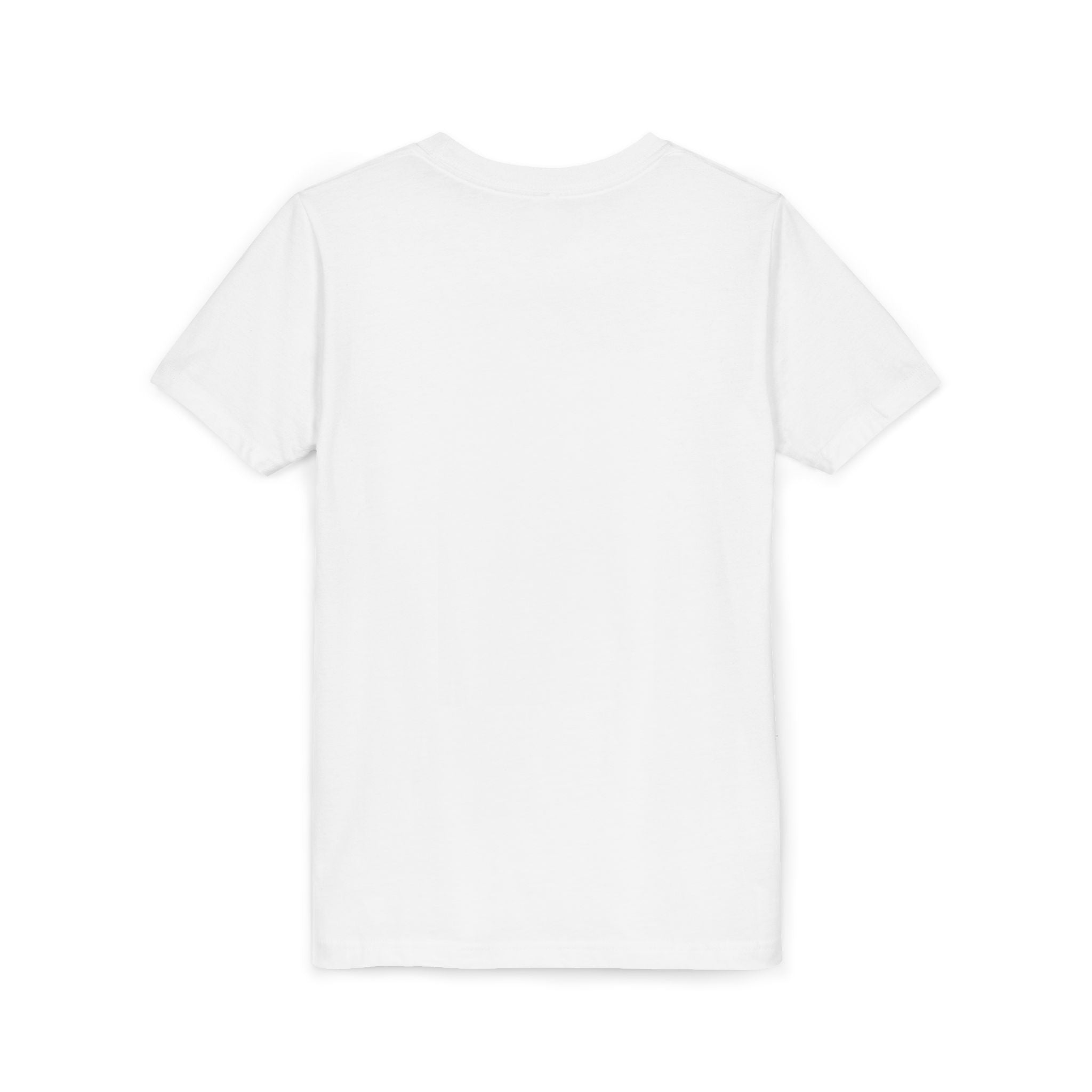 That Girl Club youth tee lifestyle shot — girl wearing white personalized kids shirt